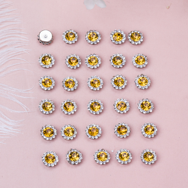 EIMASS Crystal Glass Sew-On Buttons – Mixed Shapes & Colors, Exquisite Range